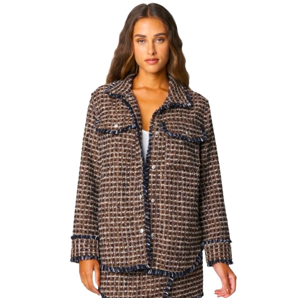 BLANKNYC RETROGRADE FRINGE JACKET